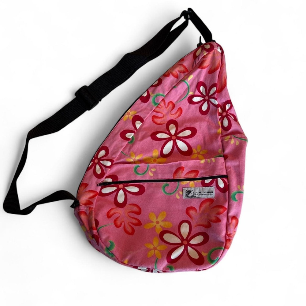 Local Design made in Hawaii USA tropical lotus flower sling bag